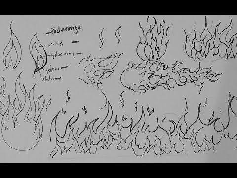 How To Draw Fire Flames Easy Step By Step - Easy co