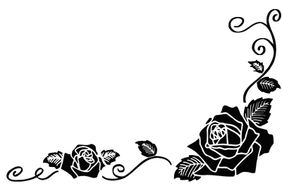 かわいいディズニー画像 薔薇 フレーム イラスト 白黒