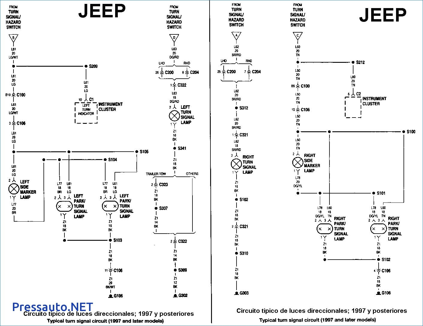 Jeep Wrangler Tj Turn Signal Wiring Diagram - Wiring ...