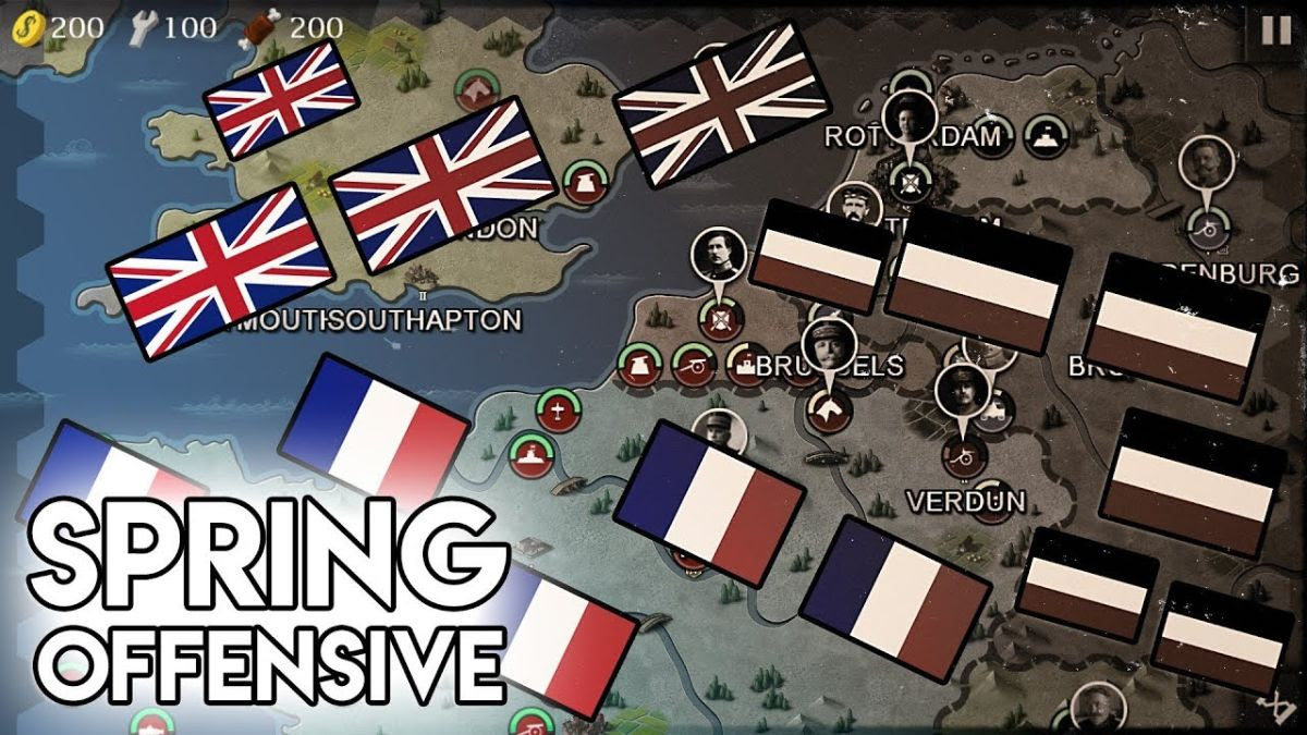 Graphic showing WWI "Spring Offensive."