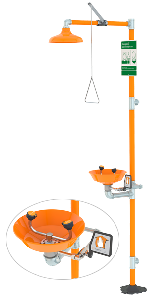 Predictable eye/face wash stream heights and laminar flow provide consistent pressure for greater user comfort. Safety Stations G1902p Guardian Equipment