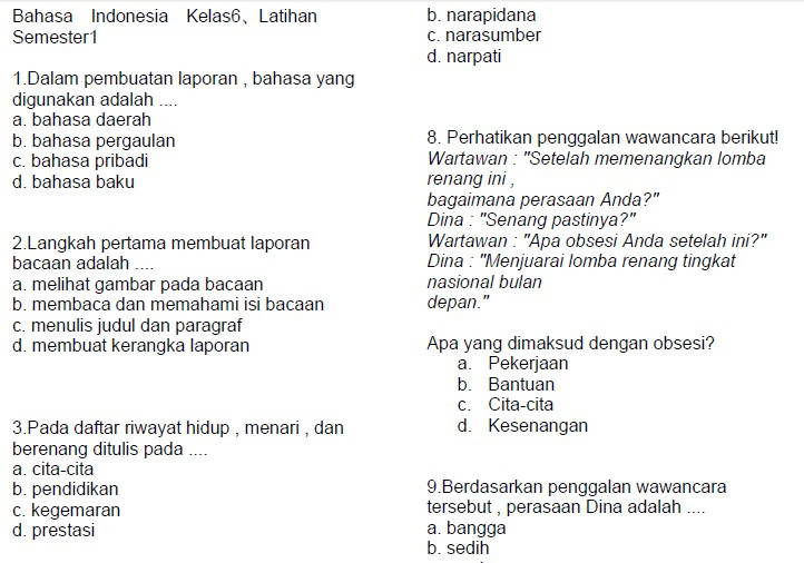 Contoh Soal Un Bahasa Indonesia Tentang Fakta Dan Opini 