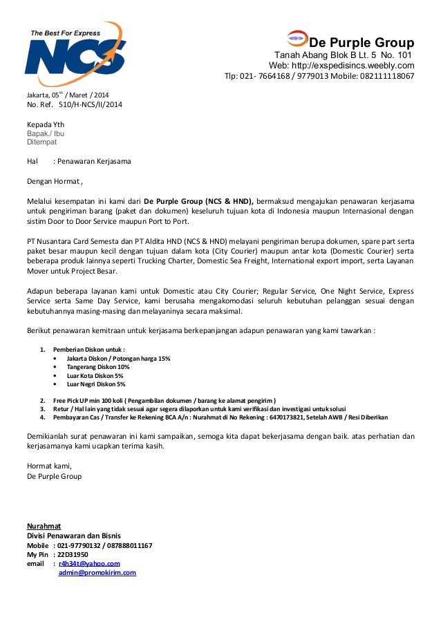 Contoh Surat Penawaran - Contoh Sur
