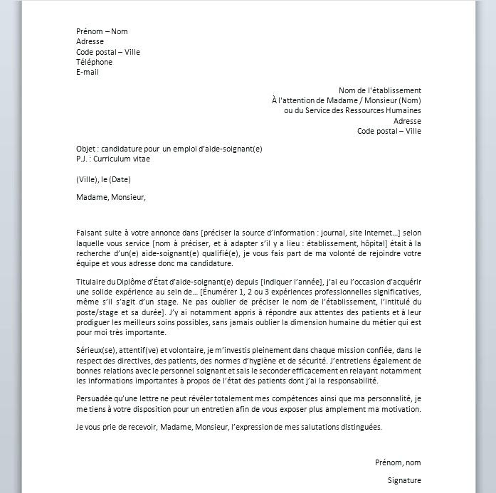 La lettre de motivation servira à présenter votre but et appuyer votre candidature. Formation Aide Soignante Lettre De Motivation Trouver Une Formation Dans Le Domaine Medical