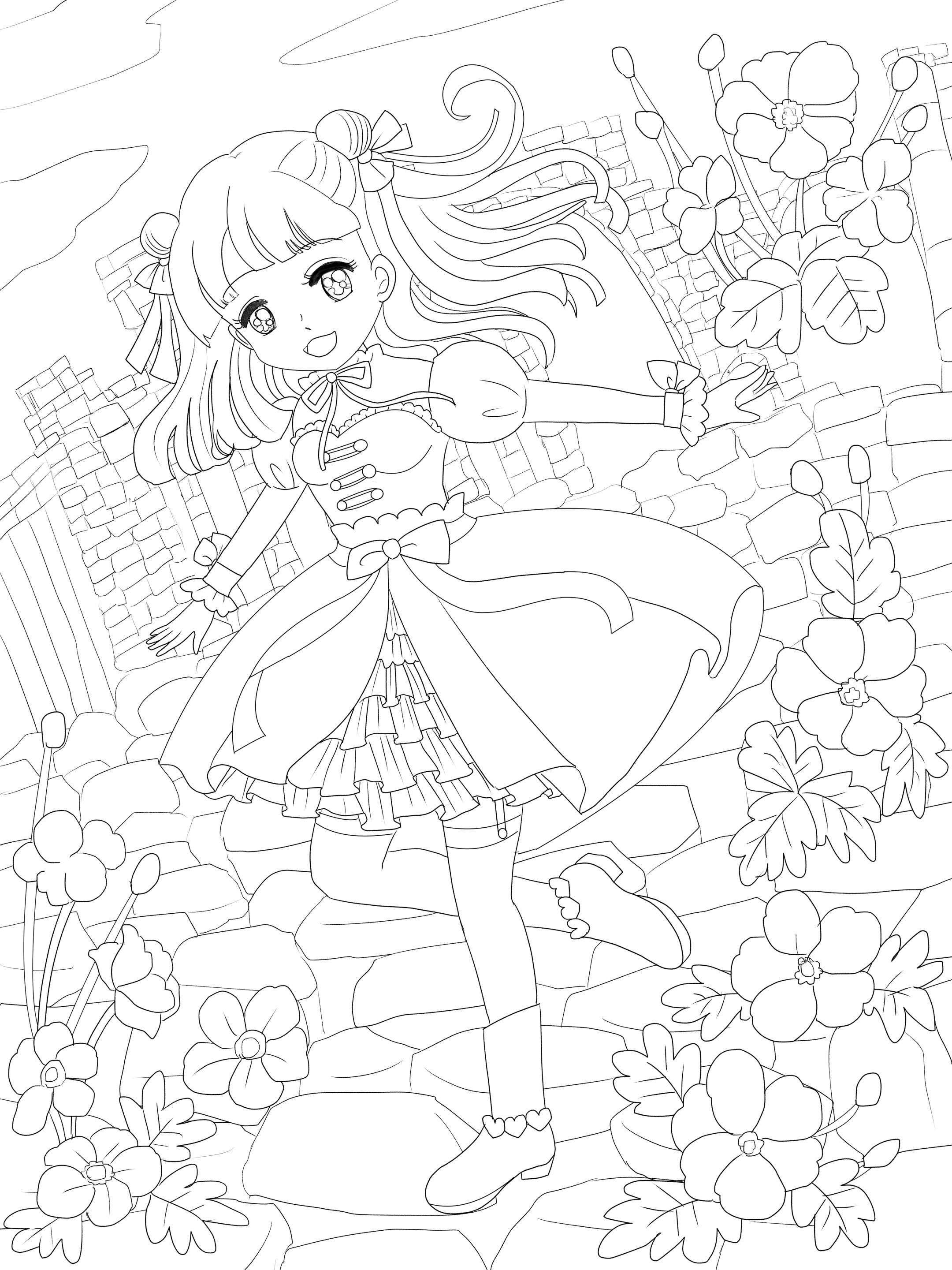 最も検索された 塗り絵 イラスト 女の子 Maniseirasuto