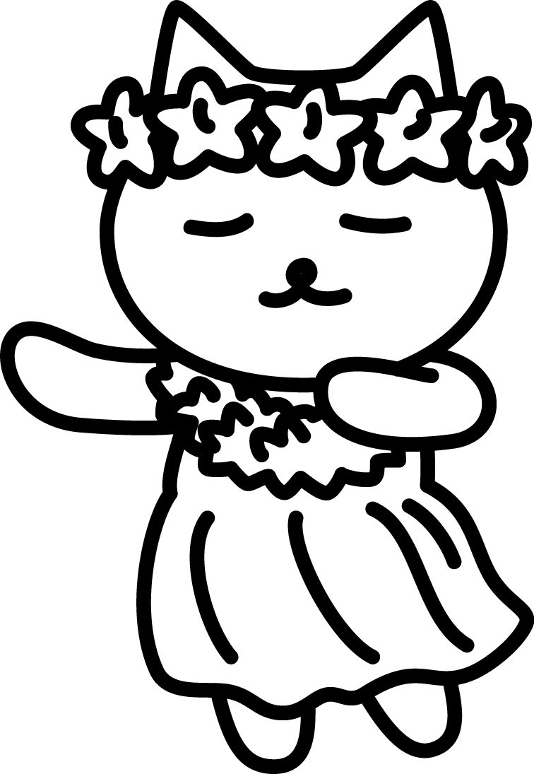 Hd限定手書き ハワイ イラスト モノクロ ただのディズニー画像