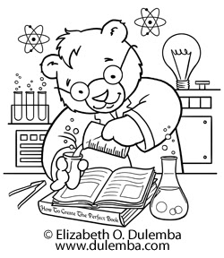 Download dulemba: Coloring Page Tuesday - Science Bear!