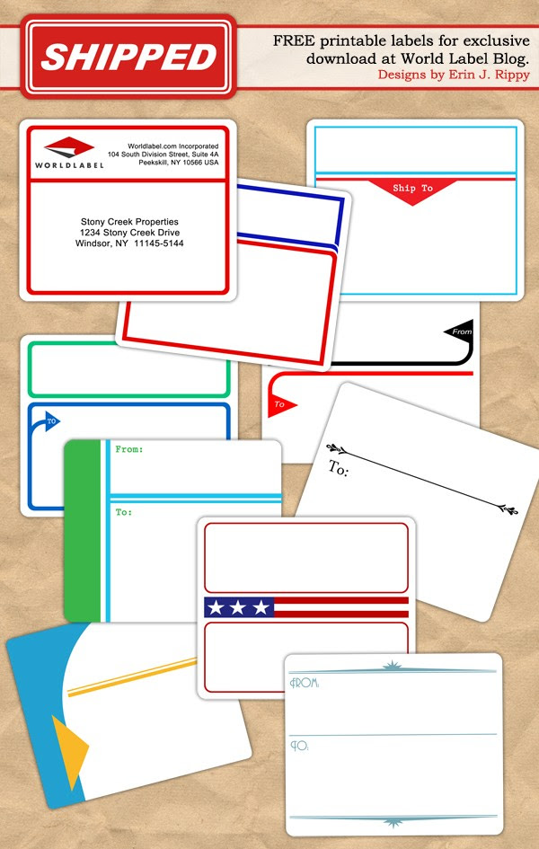 Create your own return address labels with this basic accessible address return labels template; To And From Designed Shipping Label Templates Free Printable Labels Templates Label Design Worldlabel Blog