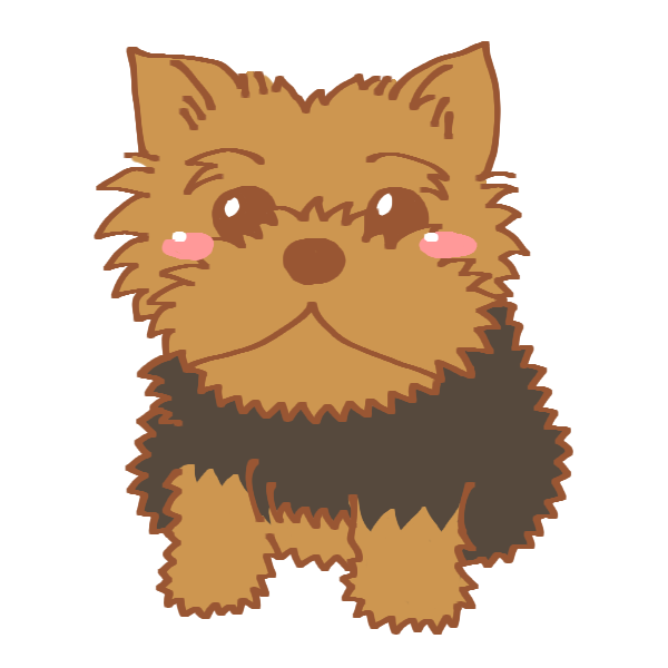 最高のイラスト画像 上かわいい ヨークシャー テリア イラスト