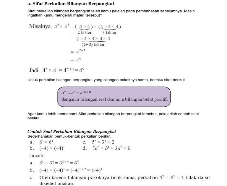 Contoh Soal Matematika Smp Kelas 7 Bilangan Bulat Berbagi Contoh Soal