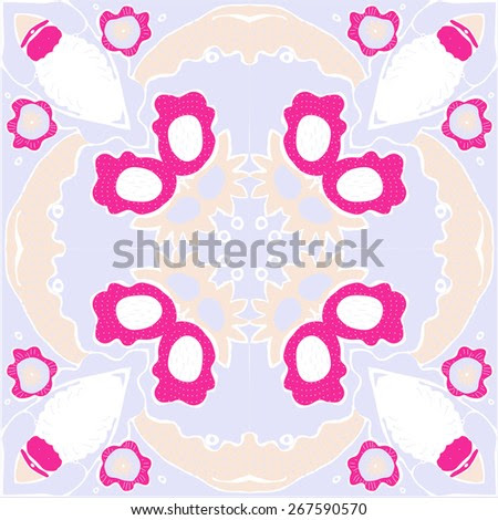 Geometrics convey a contemporary look in a room, with abstract and uncomplicated forms in mod colors. Circular Seamless Pattern Of Floral Motif Flowers Cross Hand Drawn Stock Images Page Everypixel