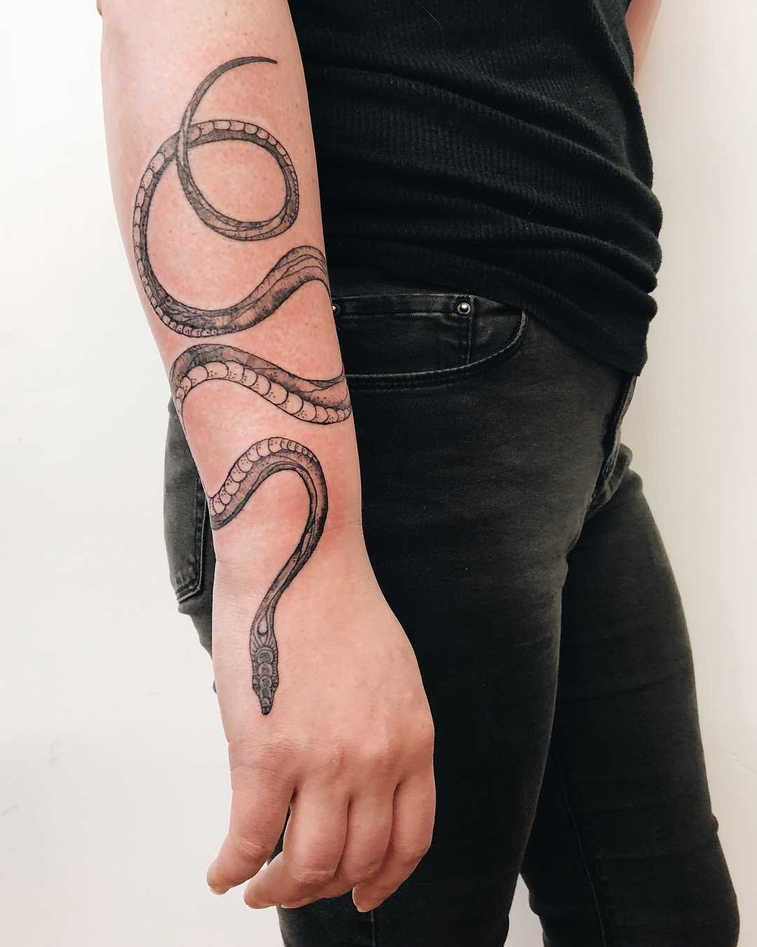 Snake Wrap Around Tattoo