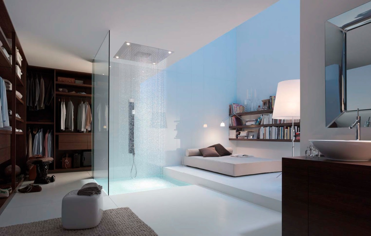 Master bedroom is the most important space in any house. 17 Open Living Spaces That Blur The Line Between Bedroom And Bathroom