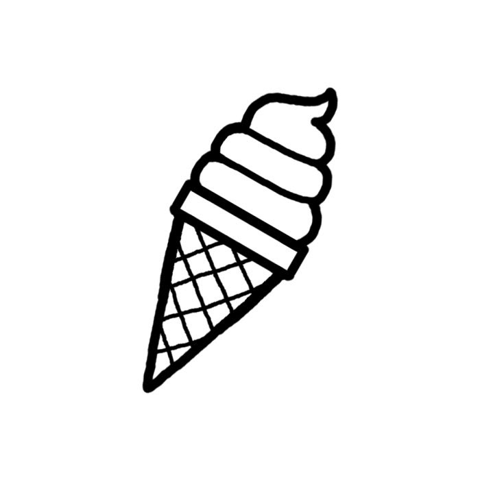 美しい花の画像 無料印刷可能ソフトクリーム イラスト 白黒