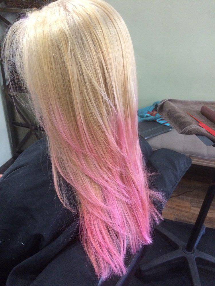 If you put a natural shade on a prelightened blonde, that hair is too light to absorb the shade, melissa said. Long Blonde Hair With Pink Tips Trendy Long Hair Style J Anthony