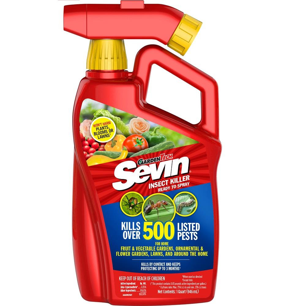 3 sevin can be substituted for methoxychlor beginning in early june if japanese beetles become a problem (minor foliar feeding is acceptable). Sevin Ready To Spray 1 Quart Garden Insect Killer In The Pesticides Department At Lowes Com
