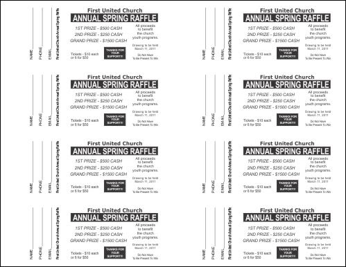 numbered ticket template pdf template