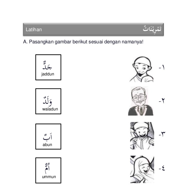 Soal Bahasa Arab Sd Kelas 1 Guru Paud