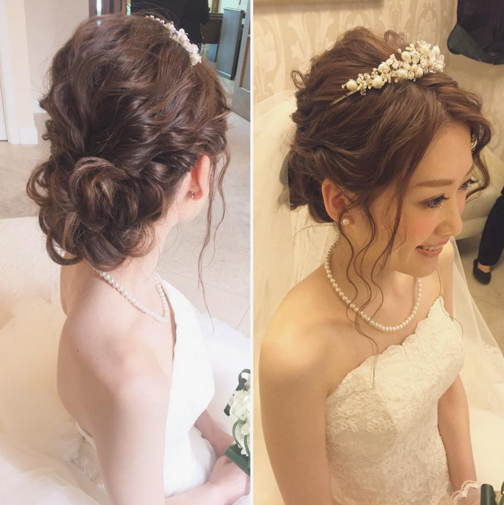 ここへ到着する 花嫁 髪型 ゆる ふわ ヘアスタイルギャラリー