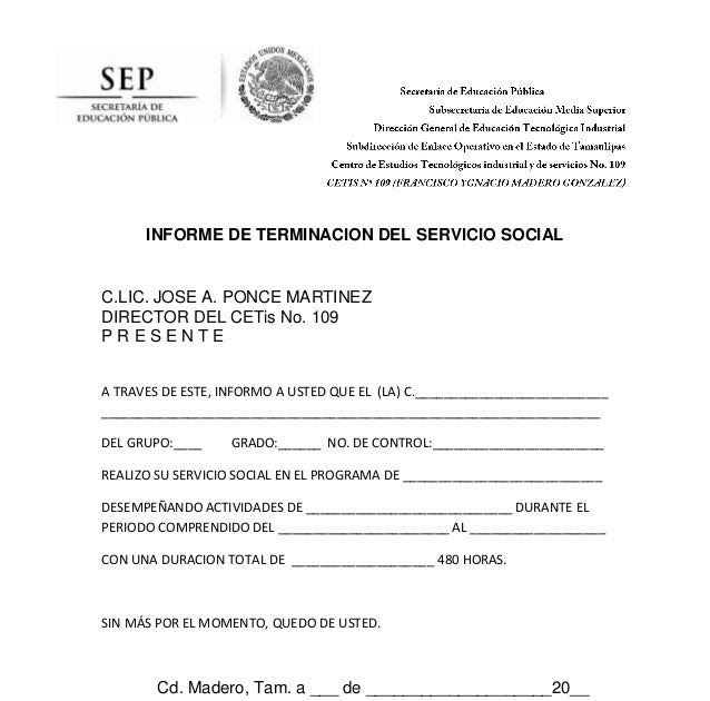 Carta De Solicitud Servicio Social - m Carta De