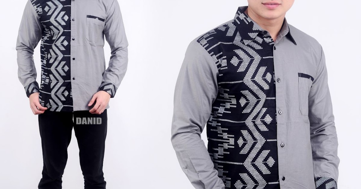 Baju Cowok  Kombinasi Batik  Pakaian Batik  Pria Muda  
