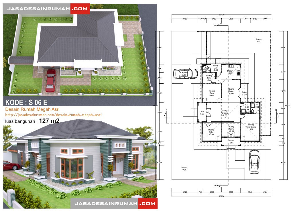 Gambar Desain Rumah Lebar Muka 6 Meter - Gambar Puasa