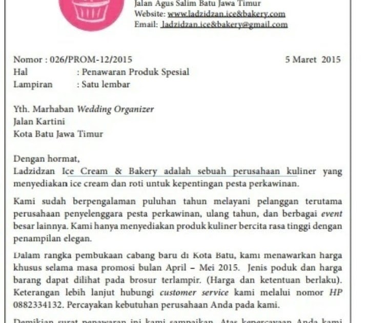  Contoh  Surat Penawaran Brainly  Contoh  Wolu