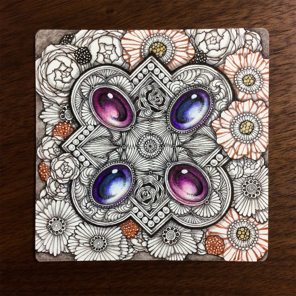 ユニークゼンタングル 花 書き方 最高の花の画像