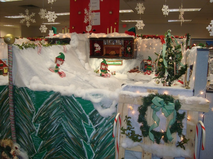 Christmas Themes Decorating Work Cubicle - Mosik Express
