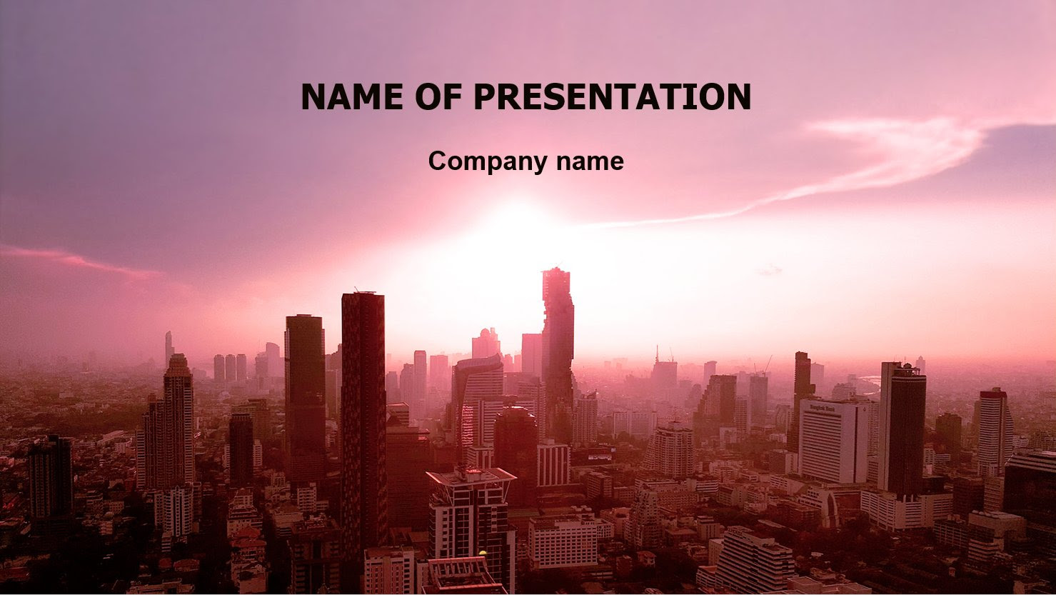 Download city powerpoint templates for business and create your smart presentation with color blue that give an impression calm and relaxed. Download Free Purple City Powerpoint Template For Presentation