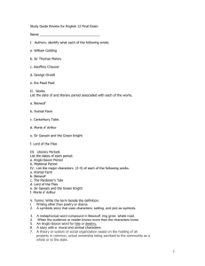 Clash of the gods beowulf worksheet