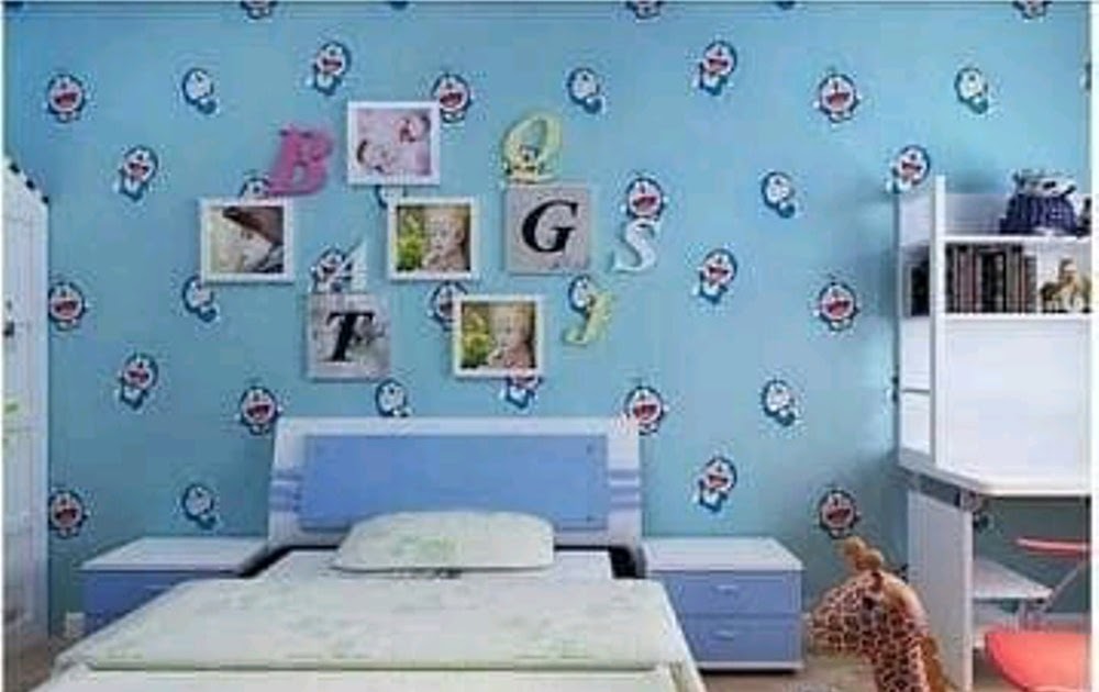 10 Ide Harga Wallpaper Dinding Kamar  Tidur Warna  Biru  