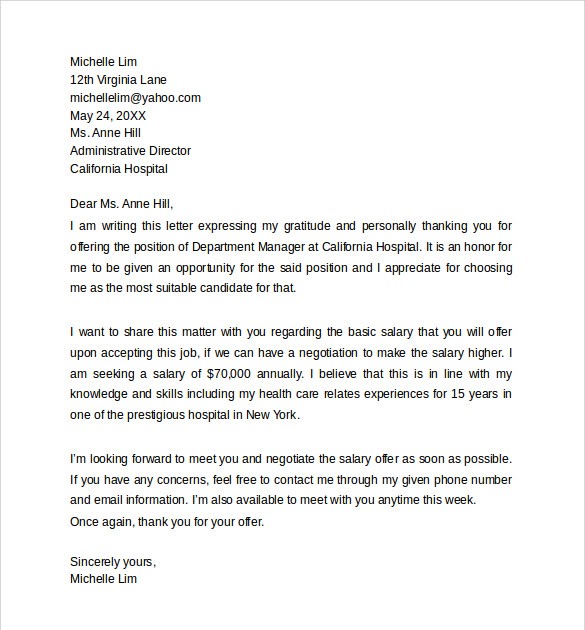 Salary Negotiation Letter Salary Negotiation Letter Negotiating Salary Essay Writing Skills