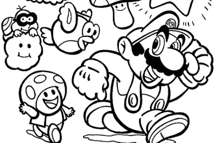 52+ Coloring Pages Mario Bros