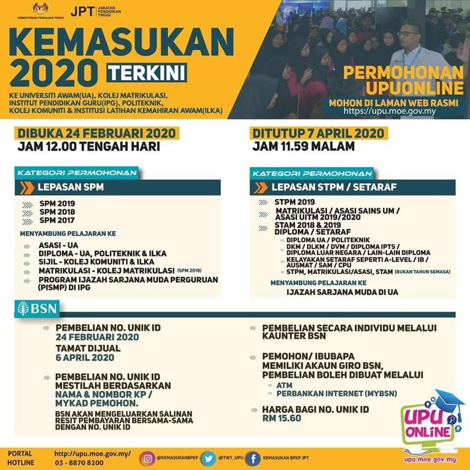 Permohonan Kemasukan Kolej Komuniti 2018