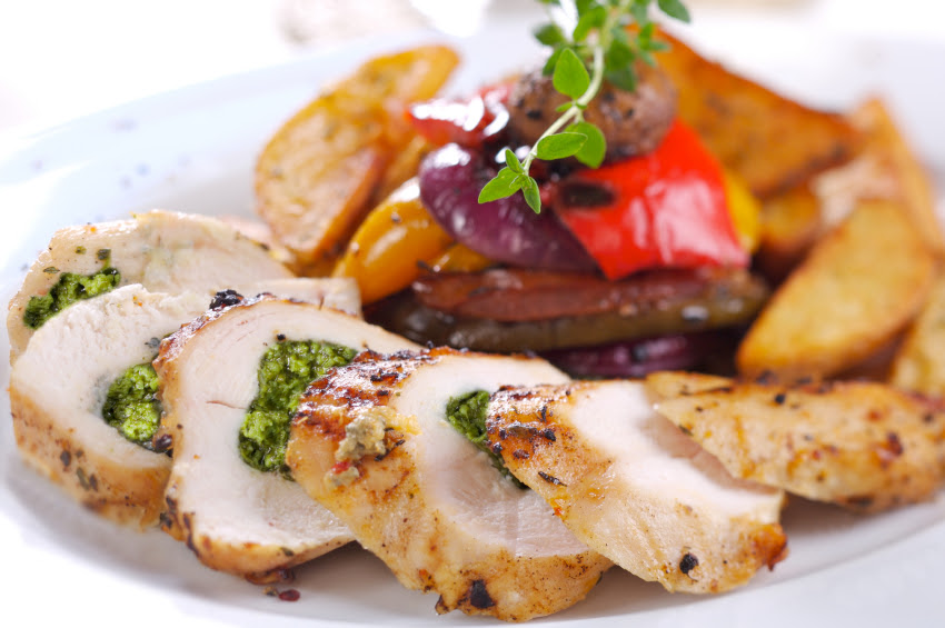 If your family is tired of plain grilled or baked chicken for dinner (but you're not tired of the price and ease of it), the best way to switch things up is a stuffed chicken breast recipe. Pesto Stuffed Chicken Breasts With Fresh Tomato Relish The Heritage Cook