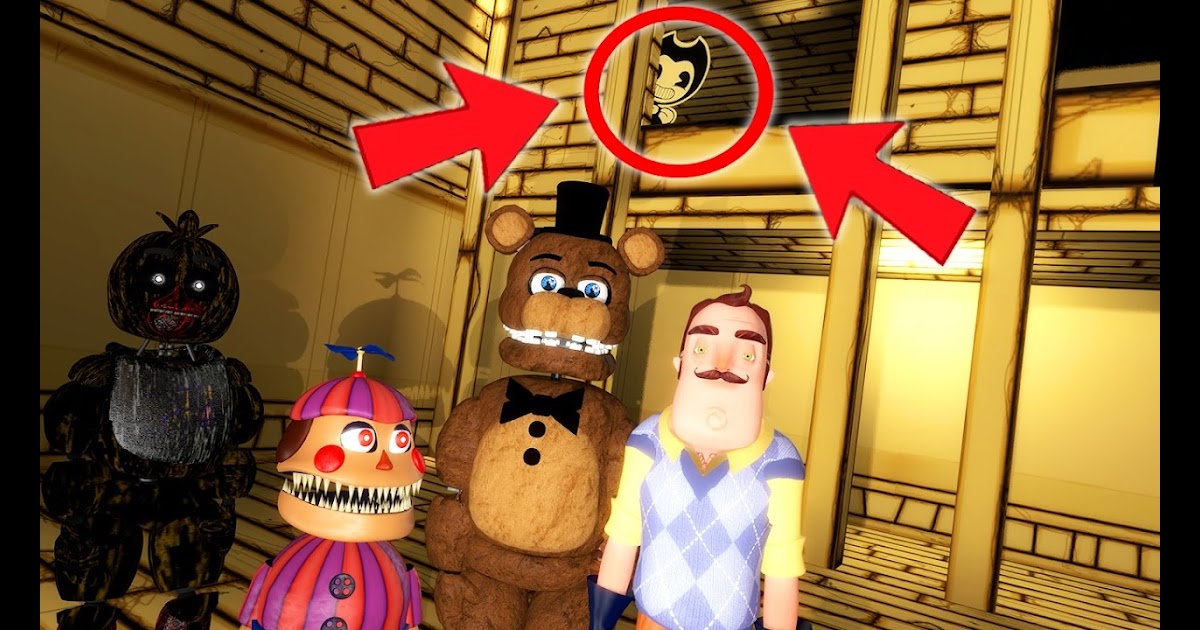 Russian A 24h Animatronics Hello Neighbor Vs Evil Bendy Gmod For Kids Fnaf Redhatter - playing fnaf in roblox roblox animatronics awakened youtube