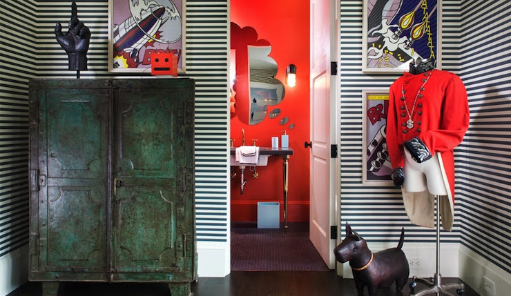 Boy's Room Striped Walls - Contemporary - boy's room - Martha Angus