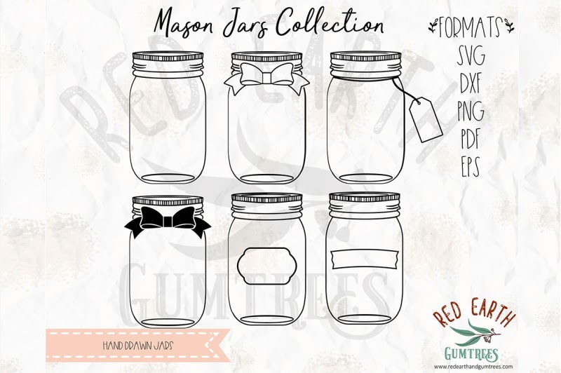 Download Free Hand drawn mason jar bundle SVG, PNG, EPS, DXF, PDF ...