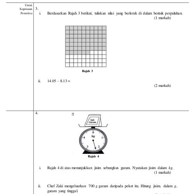 Soalan Matematik Tahun 4 Koordinat - Contoh Nto