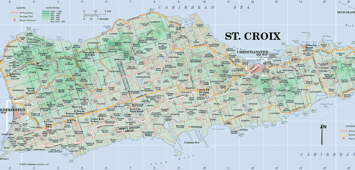 Map Of St Croix  World Map 07
