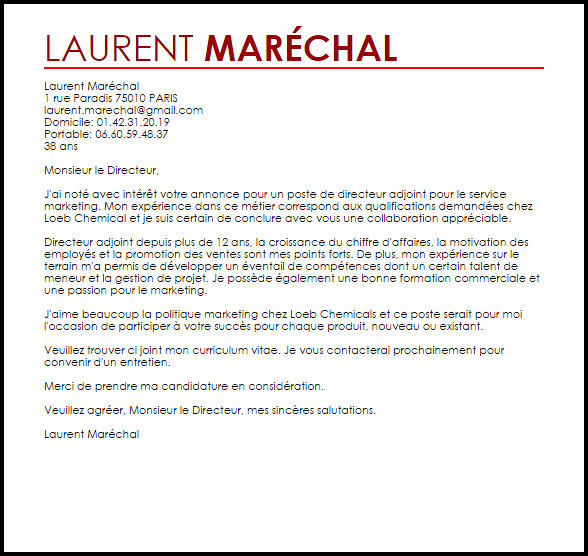 Lettre De Motivation Amp Gratuite  Lettre De Motivation Pour Une