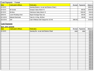 Format cells by including predefined formatting styles, and things like borders and fill colors. Housing Society Management Excel Sheet Icsky