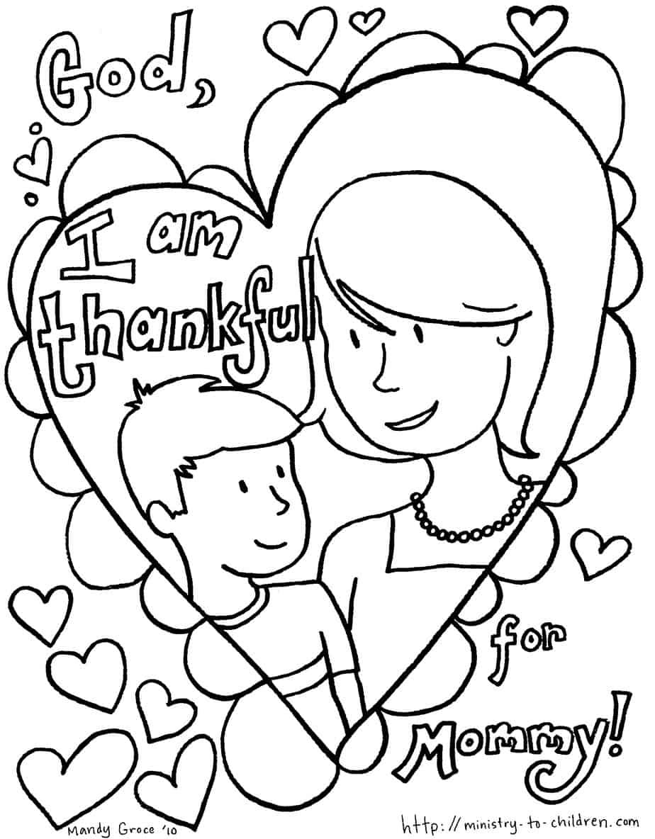  Free Printable Mothers Day Coloring Pages   3