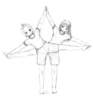 二人組 ポーズ かっこいい イラスト
