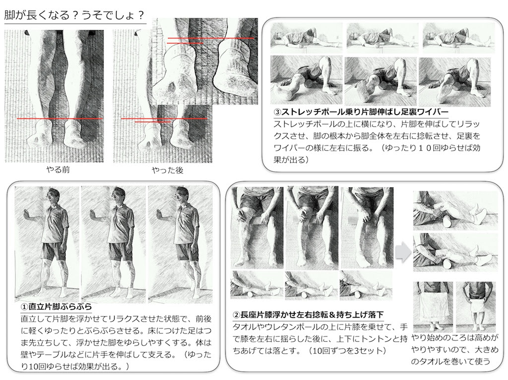 足 を 長く する 方法 引っ張る