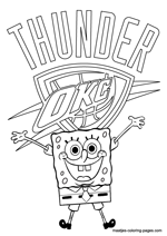The okc thunder logo is one of the nba logos and is an example of the sports industry logo from united states. Oklahoma City Thunder Nba Coloring Pages