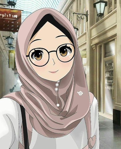  Gambar  Animasi  Wanita  Hijab Sedih kumpulan status wa galau