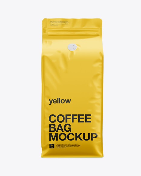 Download Download Yellow Images Mockup Free Download Yellowimages - Coffee Bag Mockup Front View In Bag ...