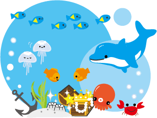 99以上 かわいい 水族館 魚 イラスト Combrojoscwnd